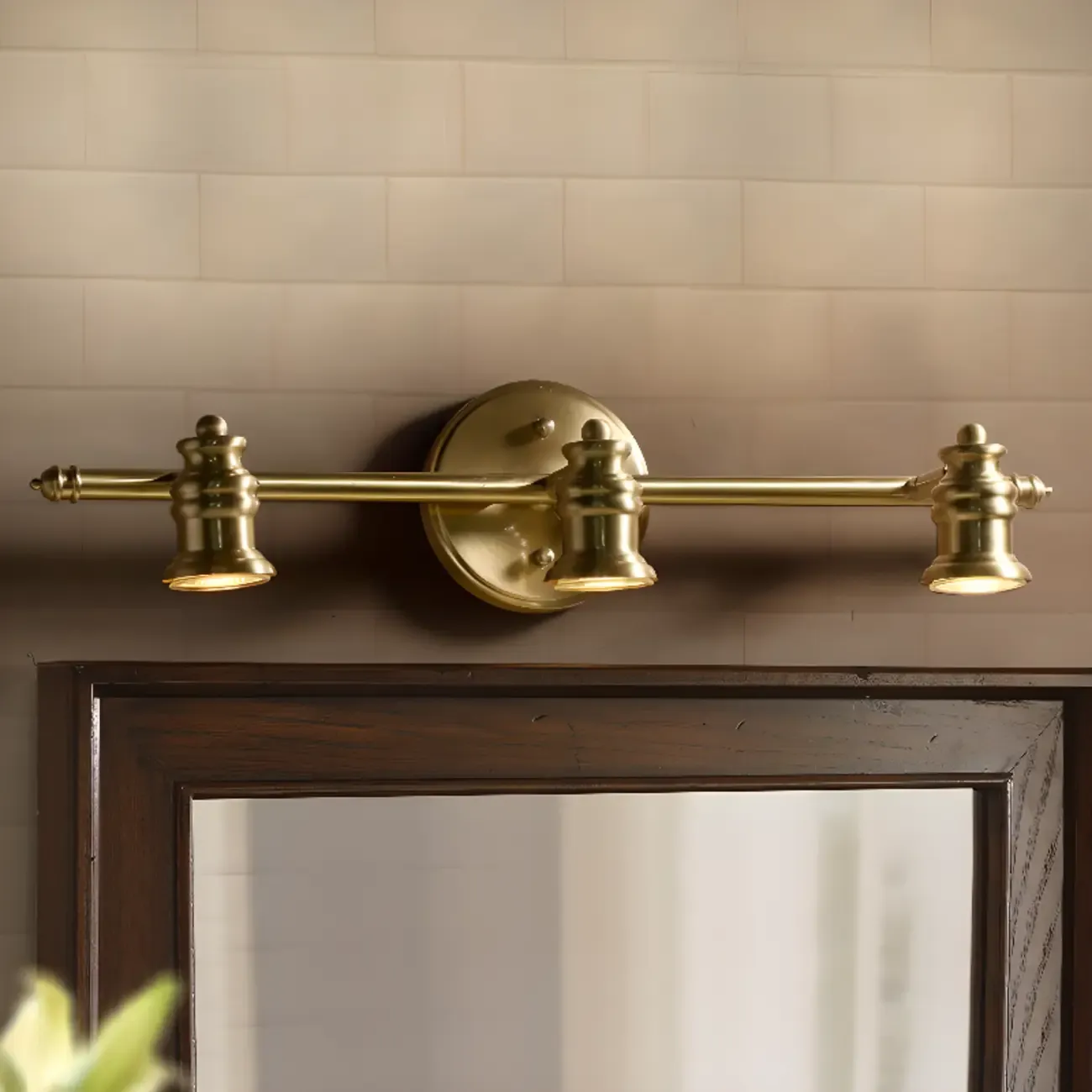 3-Light Vintage Bathroom Vanity Light Fixture Over Mirror