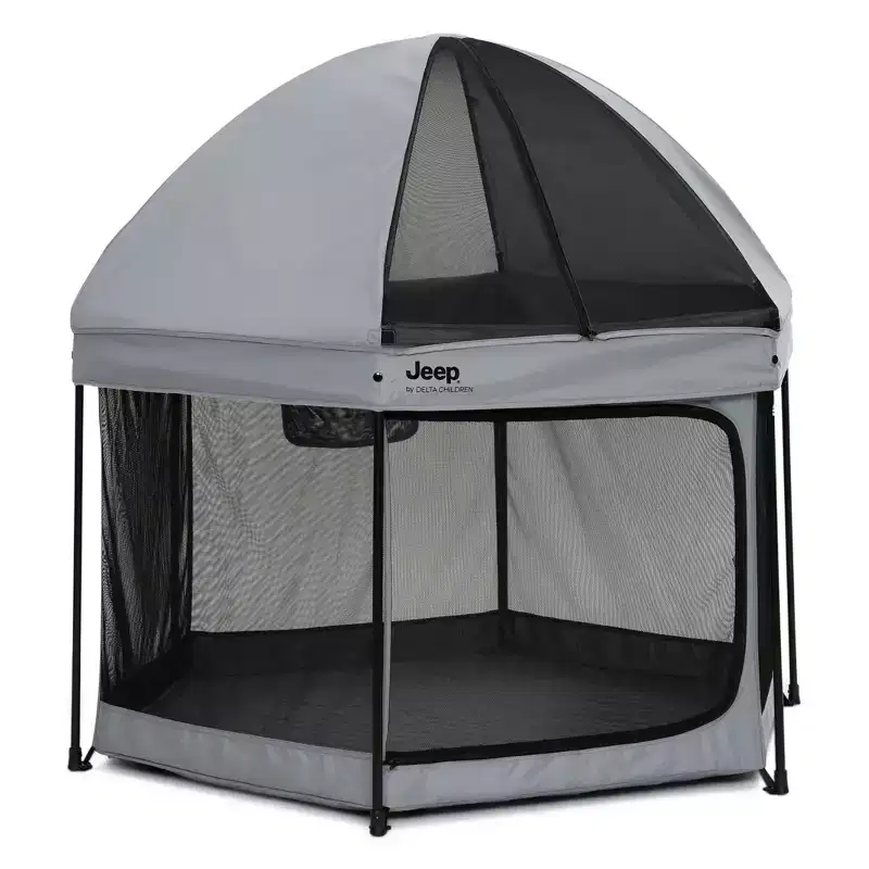 Jeep Hexagon Pop Up Playard with Removable Canopy