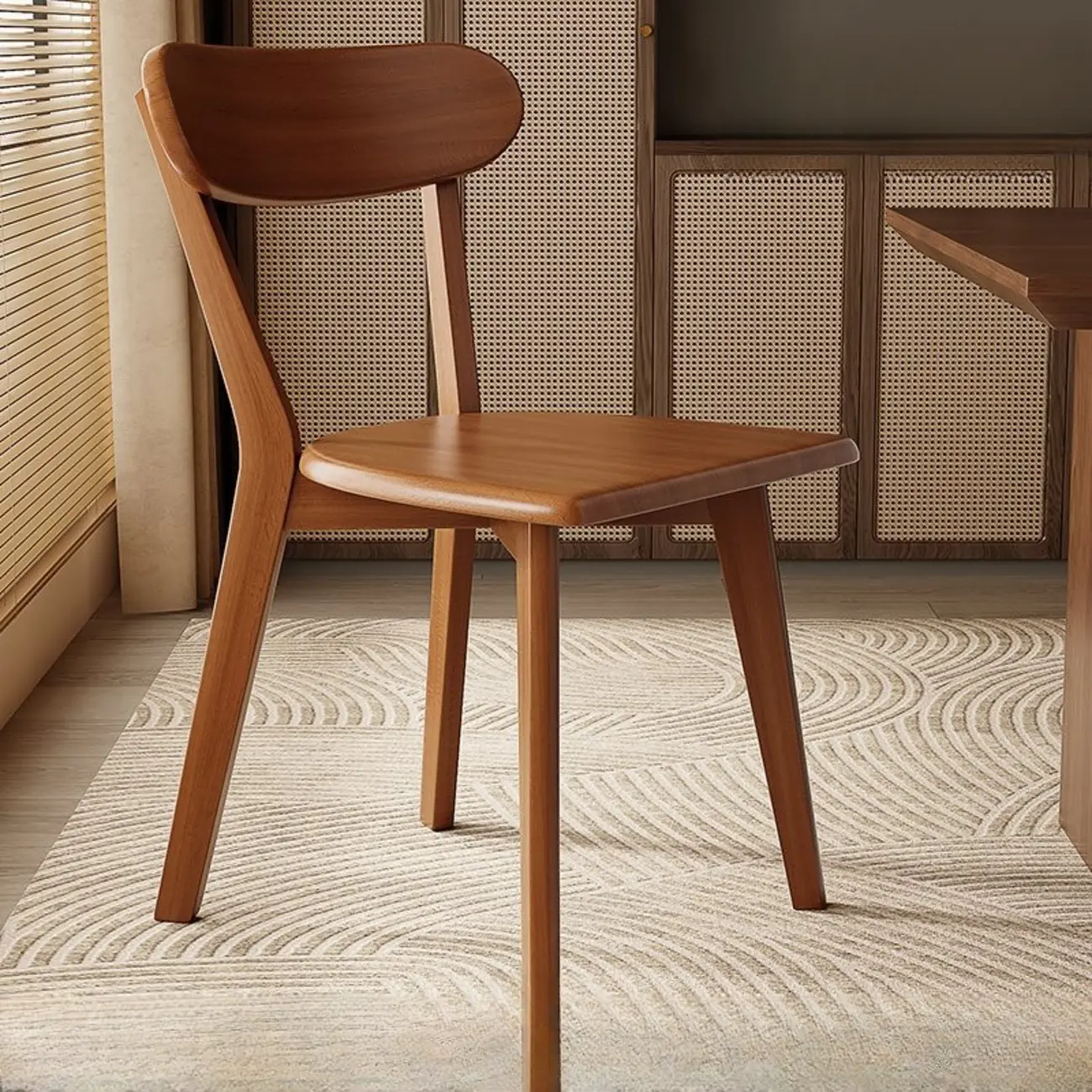 Modern Wood open Low Back Armless Dining Chair