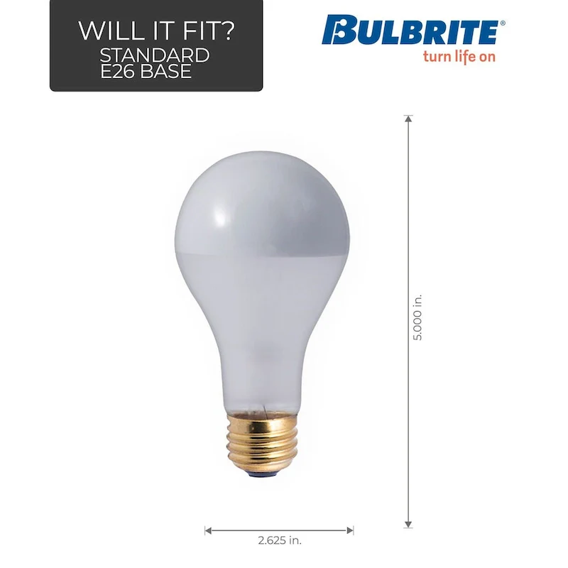 Bulbrite Pack of (8) 100 Watt Dimmable Inside Frost Silver Bowl A21 Medium (E26) Incandescent Bulb - 100 Watt