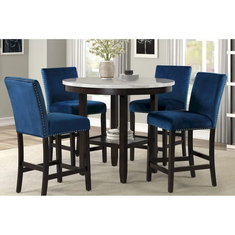 5-Piece Round Counter Height Dining Set