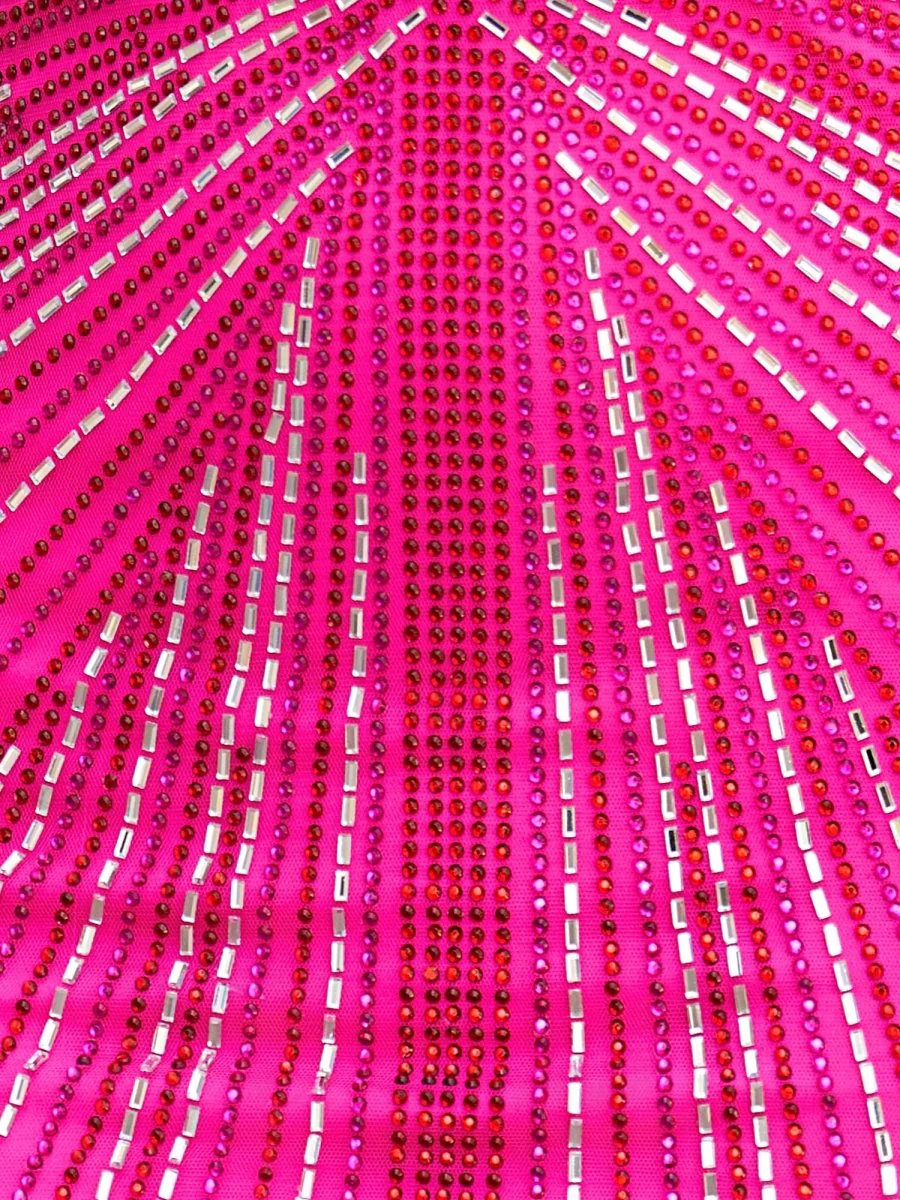 Fuchsia - Bodycon Deep V Neck Beaded Homecoming Dresses