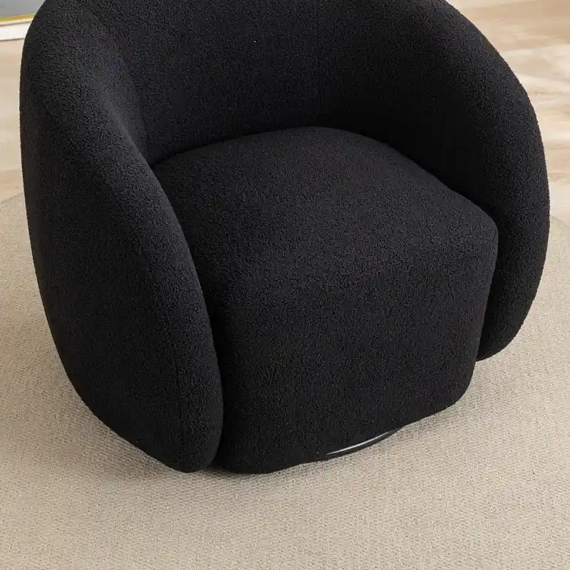 SEYNAR Modern Glam Upholstered 360 Degree Swivel Accent Armchair Set of 2