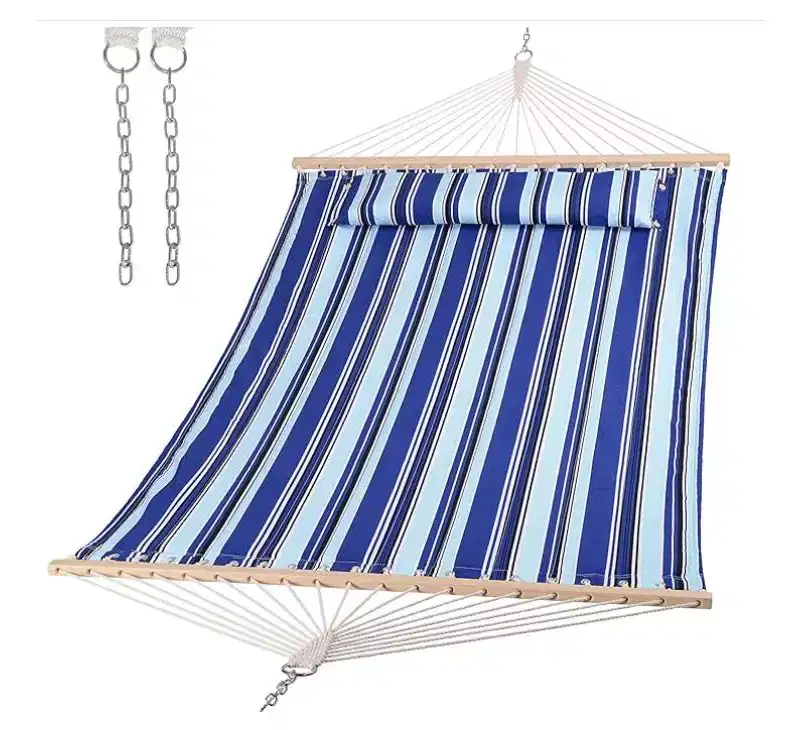 COZONY Double Hammock with Stand, Heavy Duty 2-Person Portable Hammock w/ Adjustable Steel Frame
