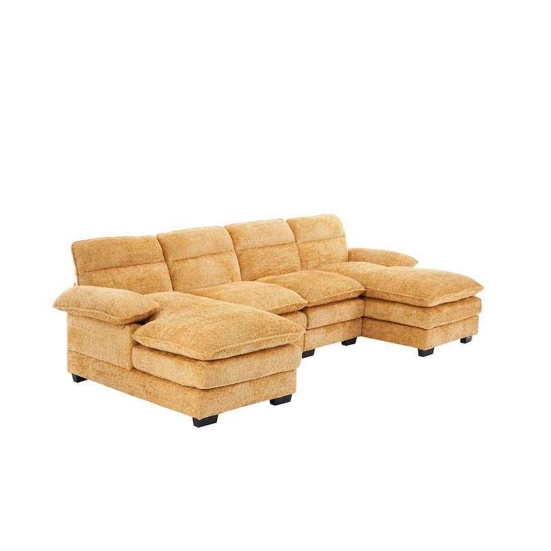 U-Shaped Chenille Sofa