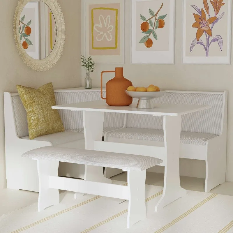 Sedley Farmhouse Nook Dining Set with Storage