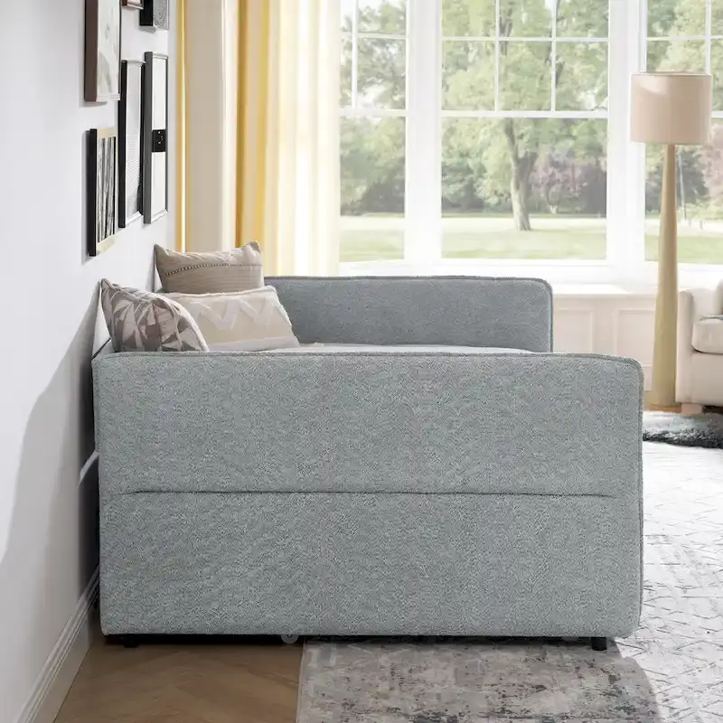 Full Boucle Daybed with Trundle