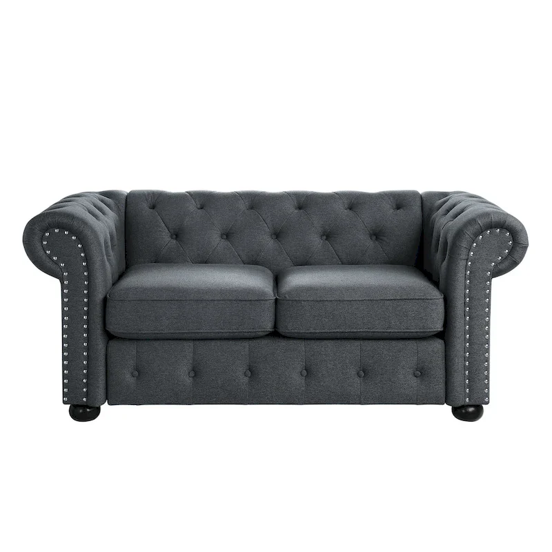 Tufted Chesterfield Loveseat Sofa