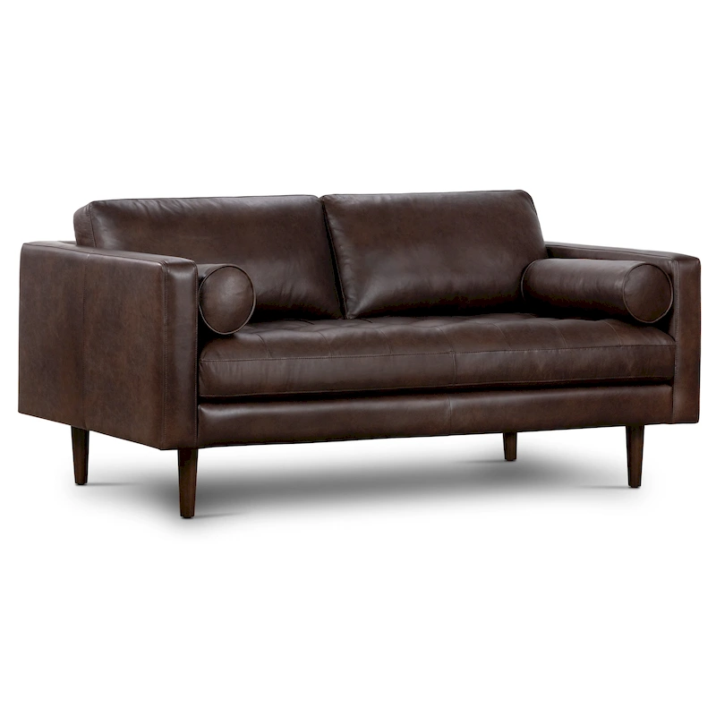 Poly & Bark Napa 72 Apartment Sofa - Full Grain Genuine Italian Leather