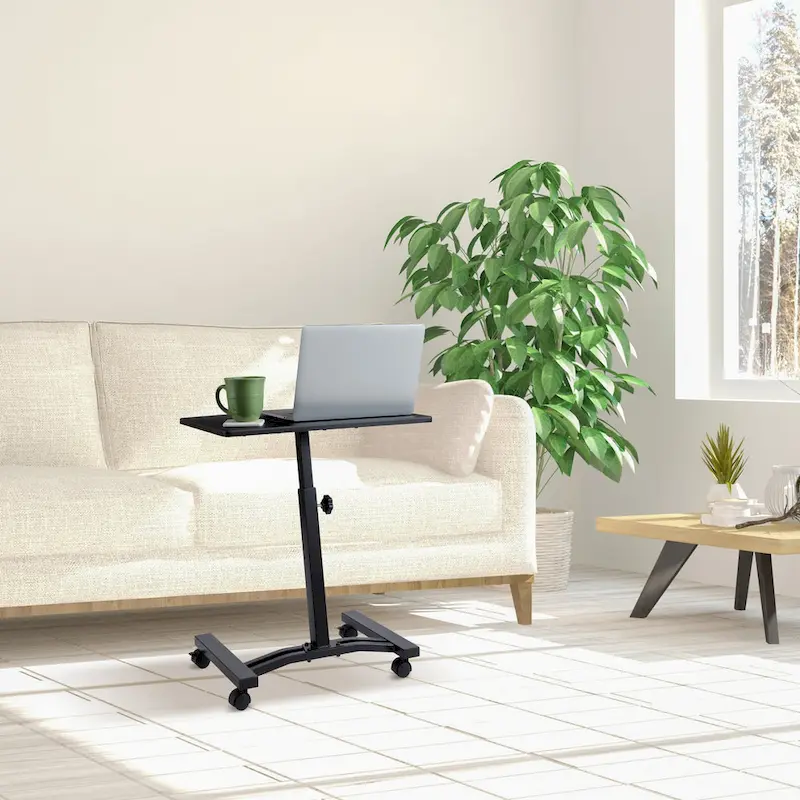 airLIFT Mobile Height Adjustable Solid-Top Laptop Desk Cart