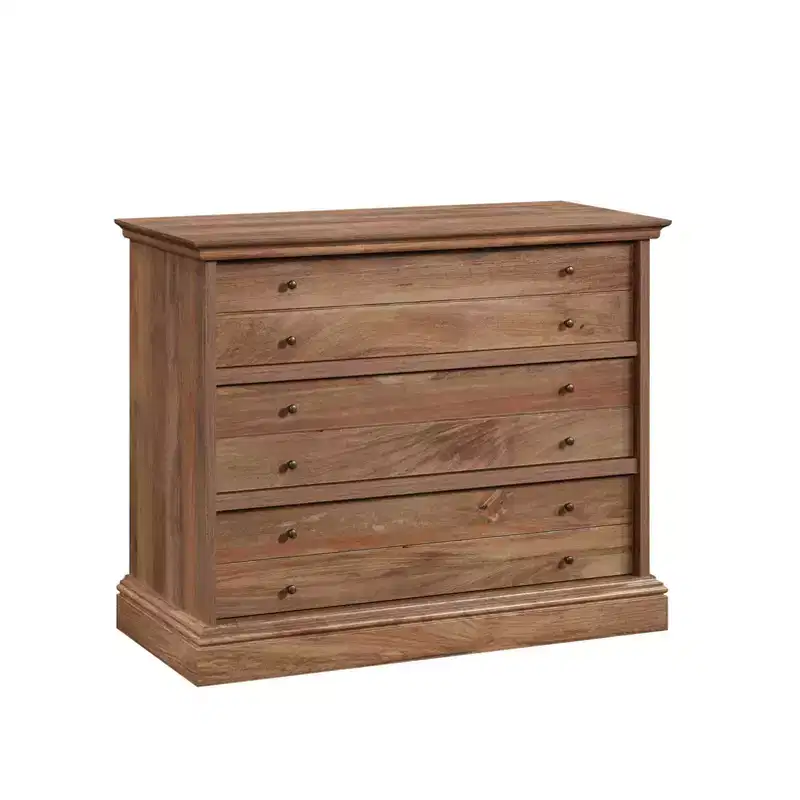 Barrister Lane 3 Drawer Chest Sindoori Mango - Sauder: Bedroom Storage, Metal Runners, MDF