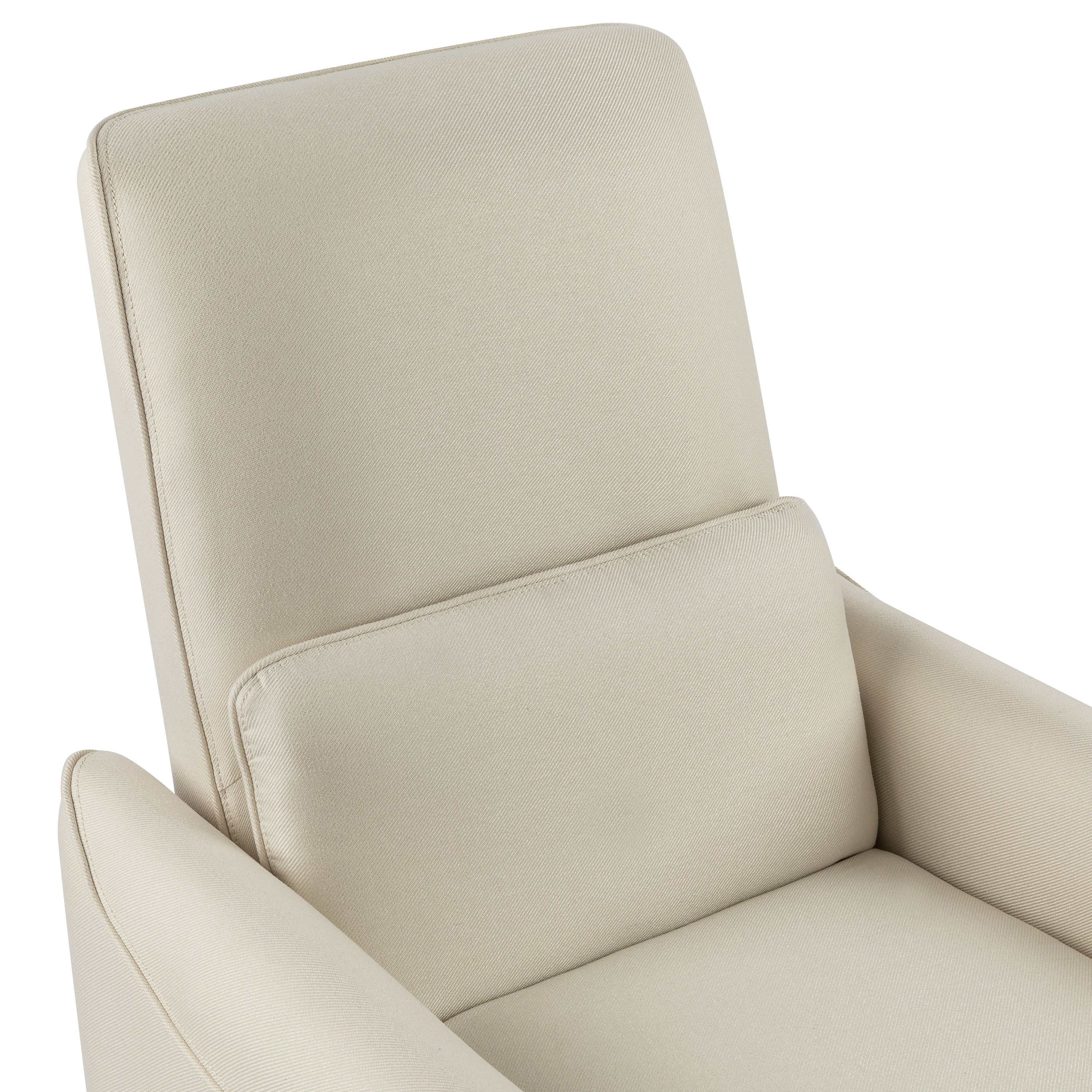Comfy Upholstered Recliner Chair ¨C Small Push Armchair with Footrest & Rubber Wood Legs