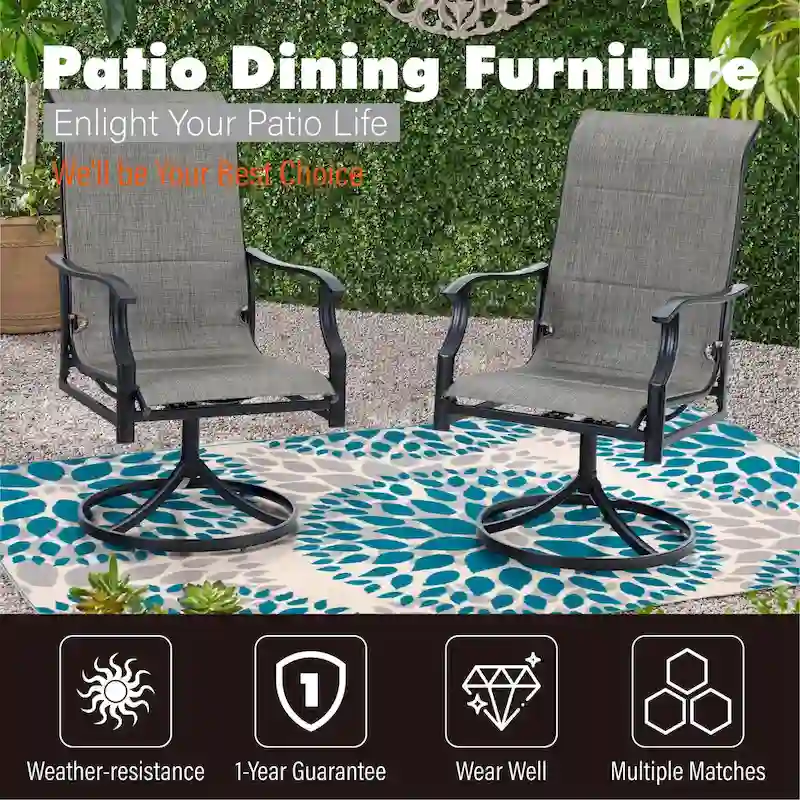 MAISON ARTS Patio Dining Chairs Set of 2