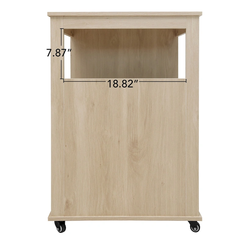 Rolling Kitchen Island with Drawer,Wine Rack,Lockable Casters