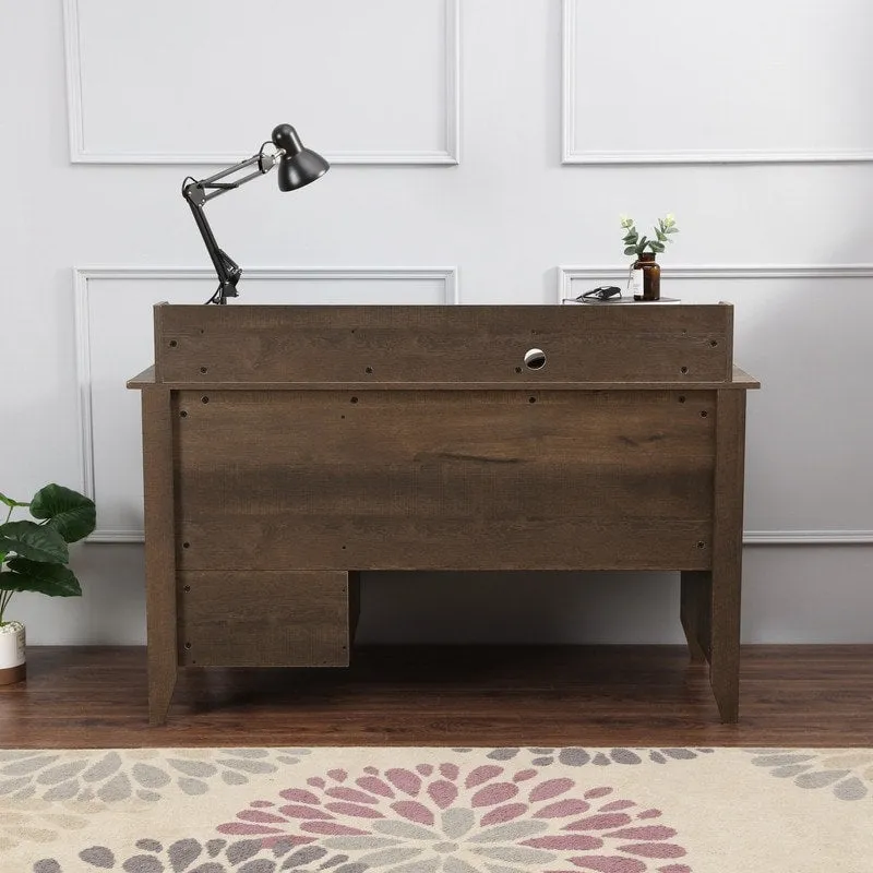 Lokatse Home 53 Wide Home Office Writing Desk With Hutch