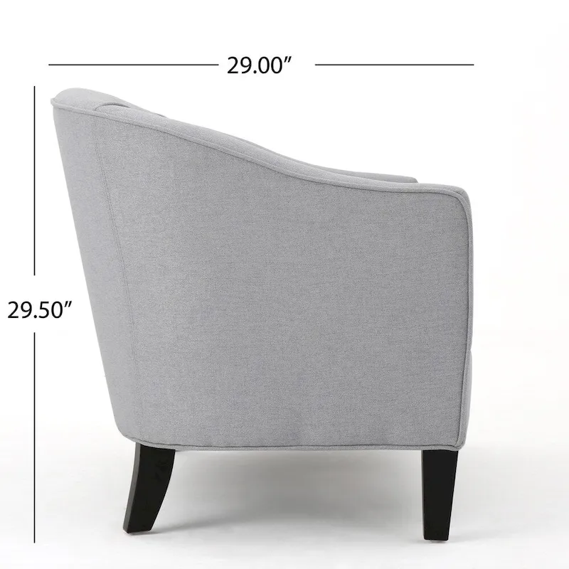 Polyester Fabric Loveseat with Padded Cushions