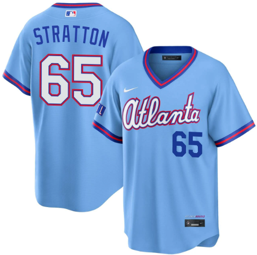 Hunter Stratton Atlanta Braves Powder Blue 2026 City Connect Stadium Jersey