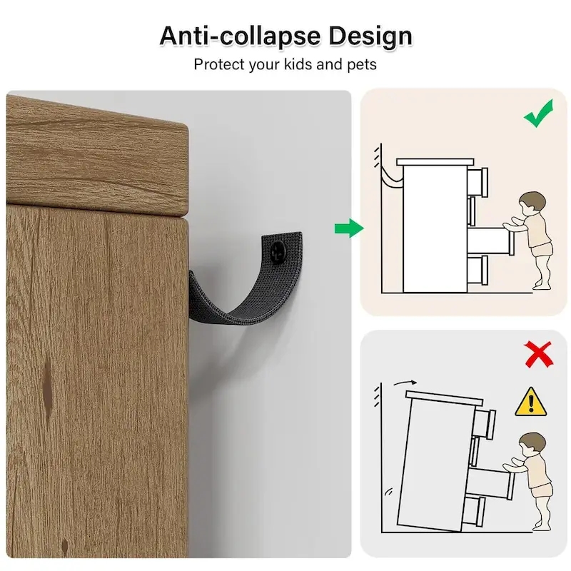 6-Drawer Dresser with Wood Legs – Oak & Gold / Black & White, Vintage Style
