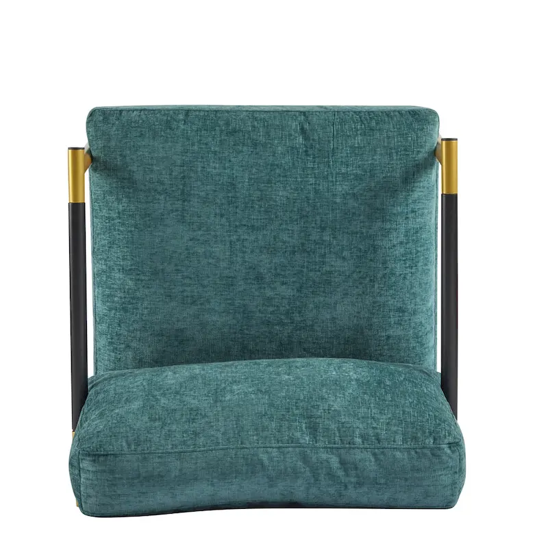 Varsts Modern Upholstered Accent Chair with Wood Frame, Emerald by Christopher Knight Home