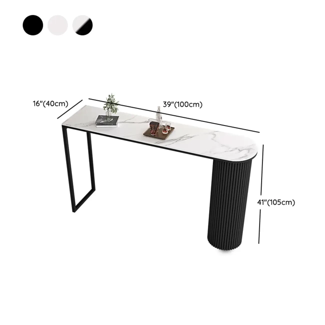 Modern Irregular Stone Metal Bar Tables