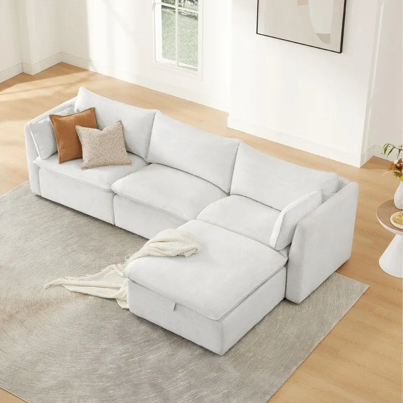 Cypress L-shape Sectional Couches Modular Sofa with Ottoman