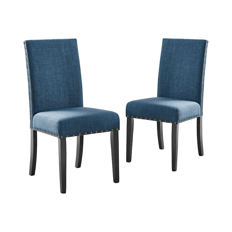 Modern Upholstered Dining Chair with Nail Head Trim