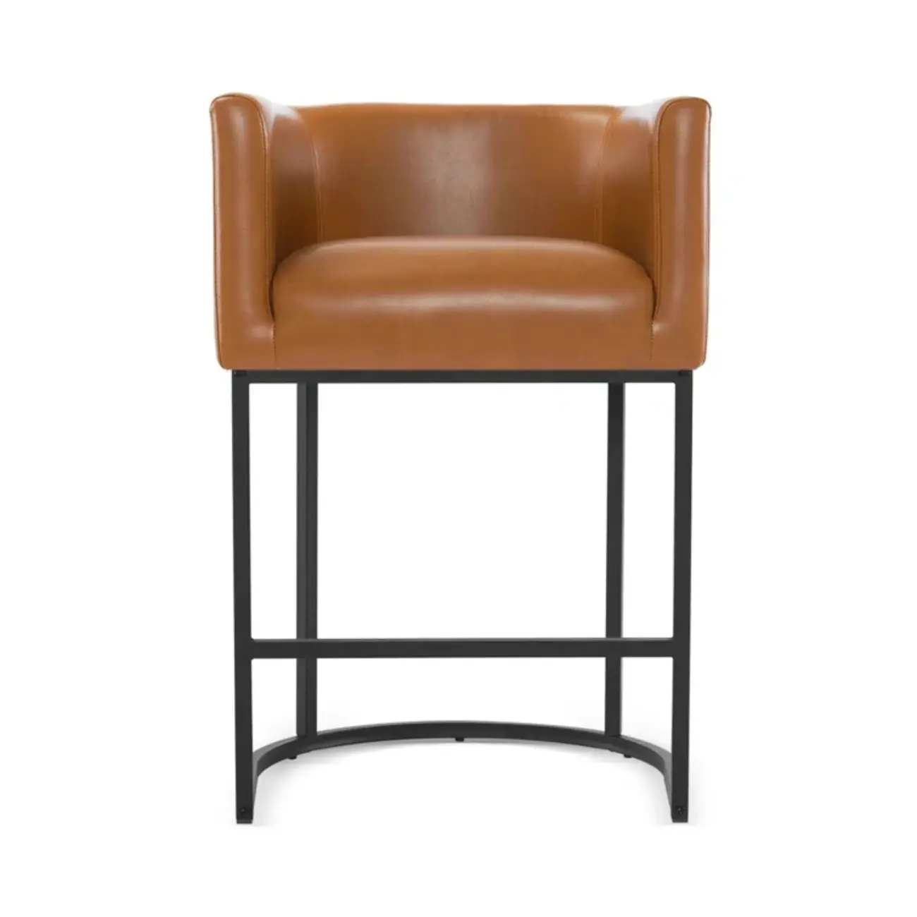 Modern Upholstered Barrel Back Counter Stools