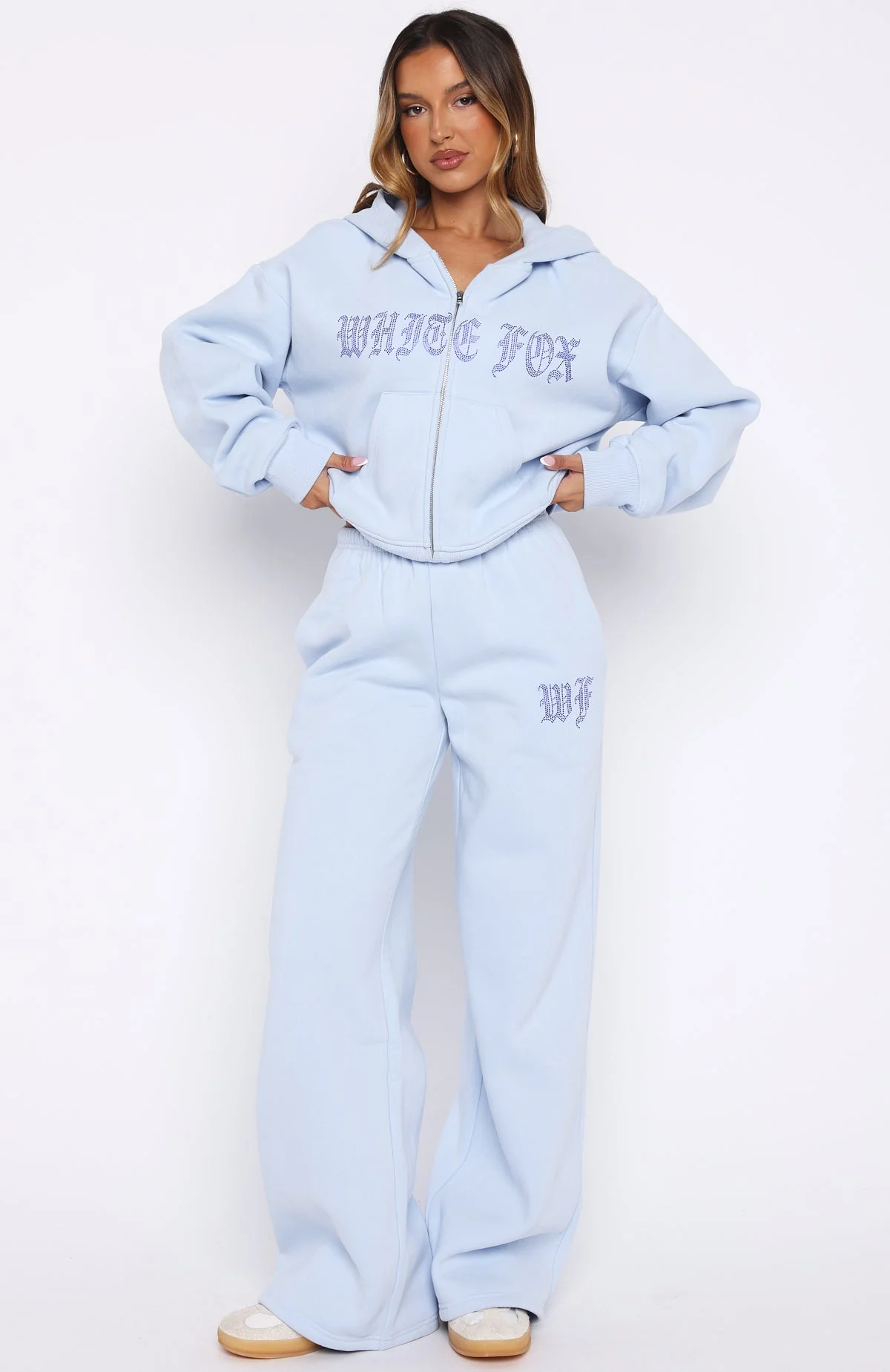 Lucky Ones Wide Leg Sweatpants Baby Blue