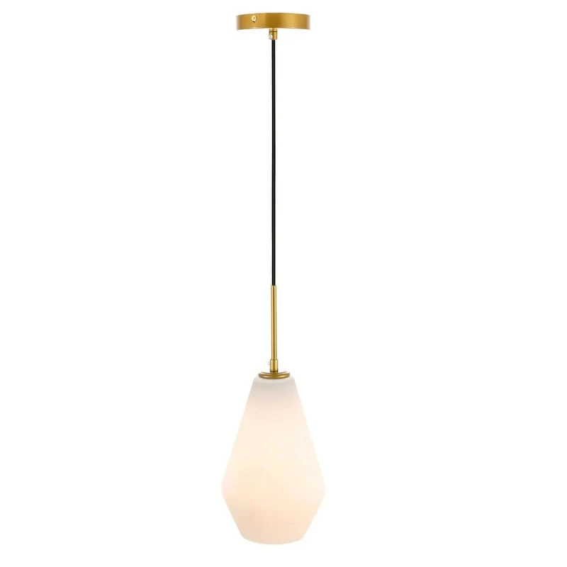 Gerald 1-light Elongated Glass Shade Hanging Pendant Light