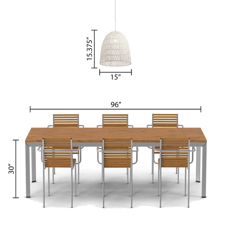 Penelope River of Goods White Woven Hemp Rope Dome Shade Pendant Light - 15  x 15  x 18/66