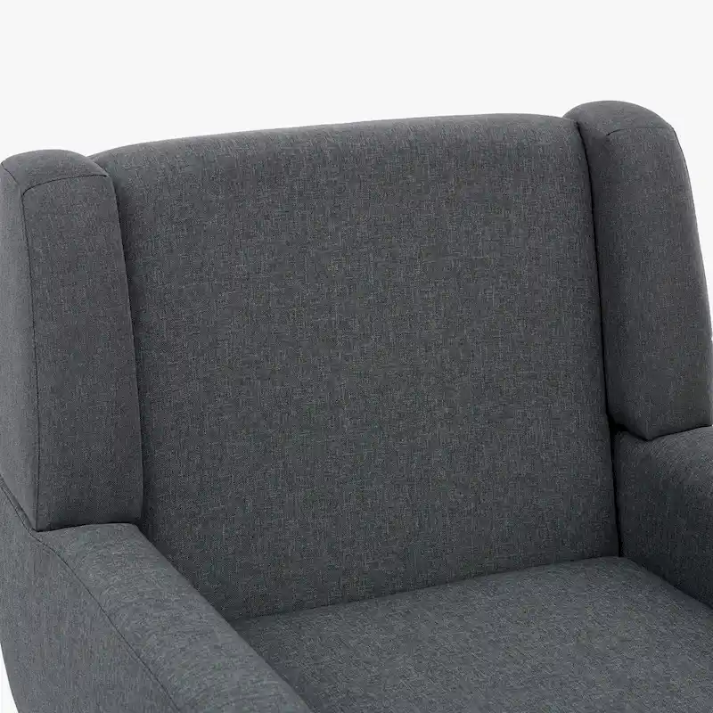 Wingback Accent Chair Set of 2 - Polyester Upholstered