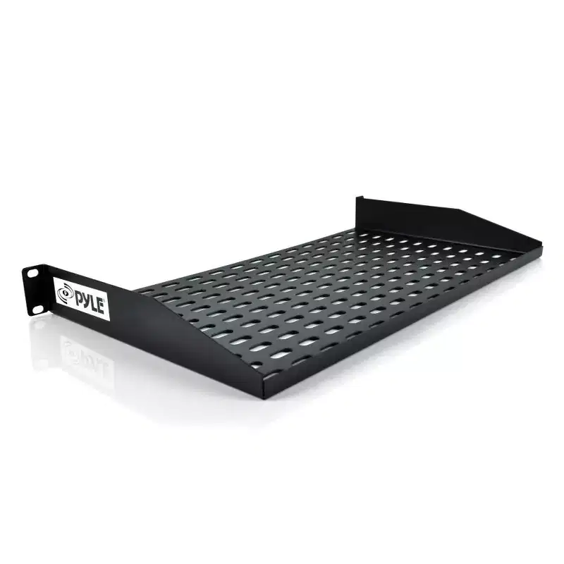 Pyle 1U Server Rack Shelf Mount Tray - Black