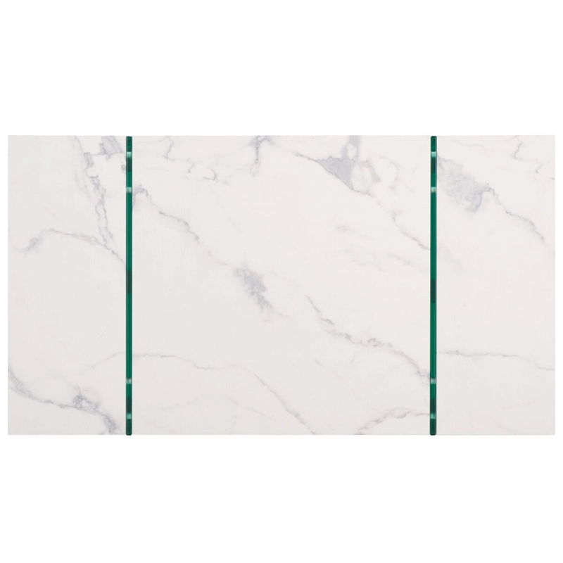 SAFAVIEH Pluma Glass Leg Rectangular Coffee Table - 43.3 W x 23.6 L x 15.7 H - 43Wx24Dx16H