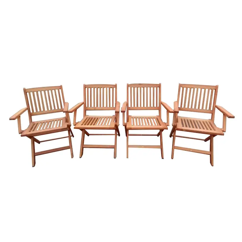 Wood Folding Chair Set of 4