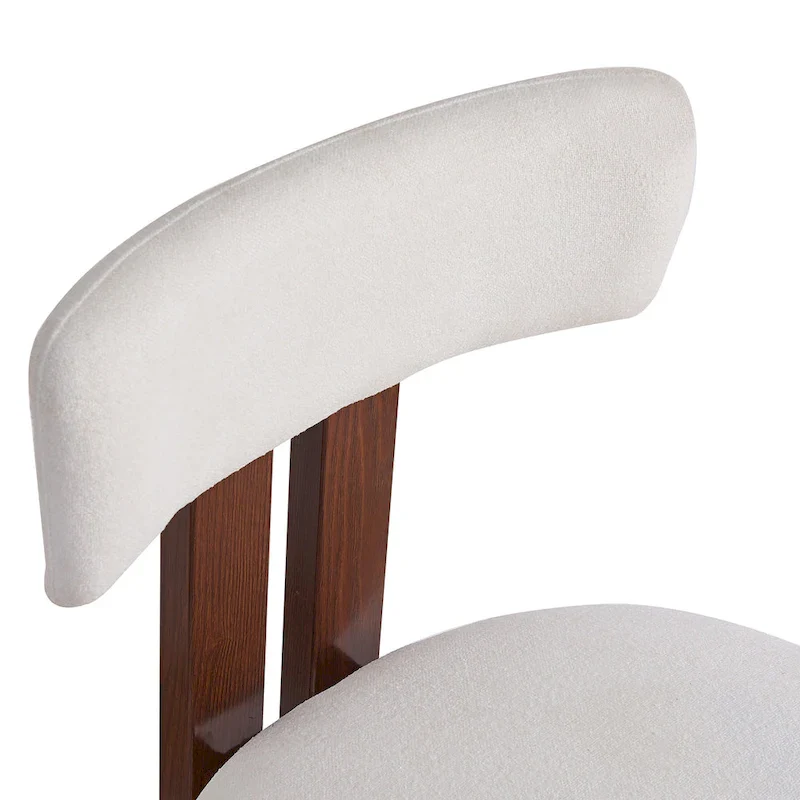 Roomfitters 26.5 Round Upholstered Counter Stools, Set of 2 Low Back Bar Chairs with Black Metal Frame