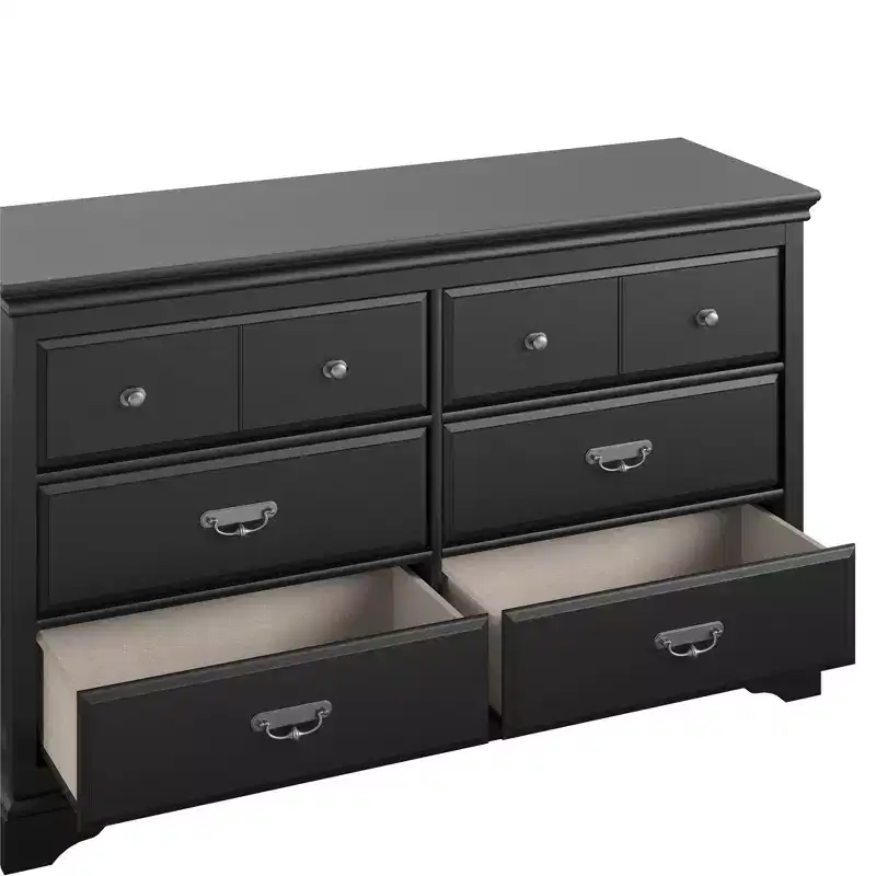 GDFStudio Wyatt 6-Drawer Modern Bedroom Dresser with Metal Slides