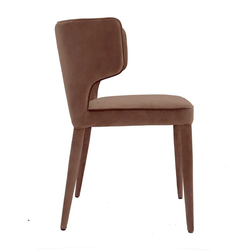 Extended Wingback Modern Leather Dining Chair