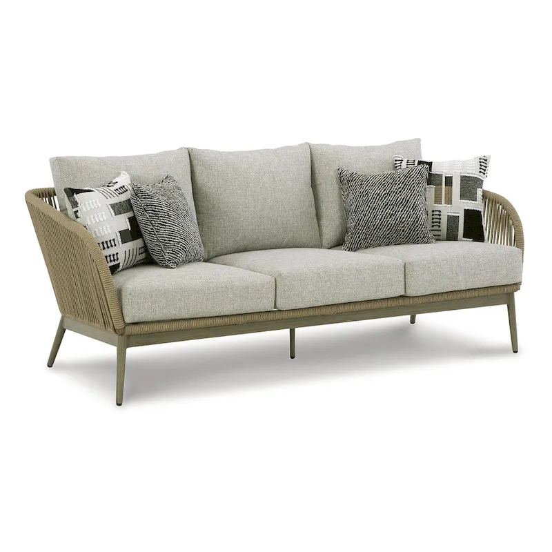 Signature Design by Ashley Swiss Valley Brown/Beige Outdoor Sofa with Cushion - 77