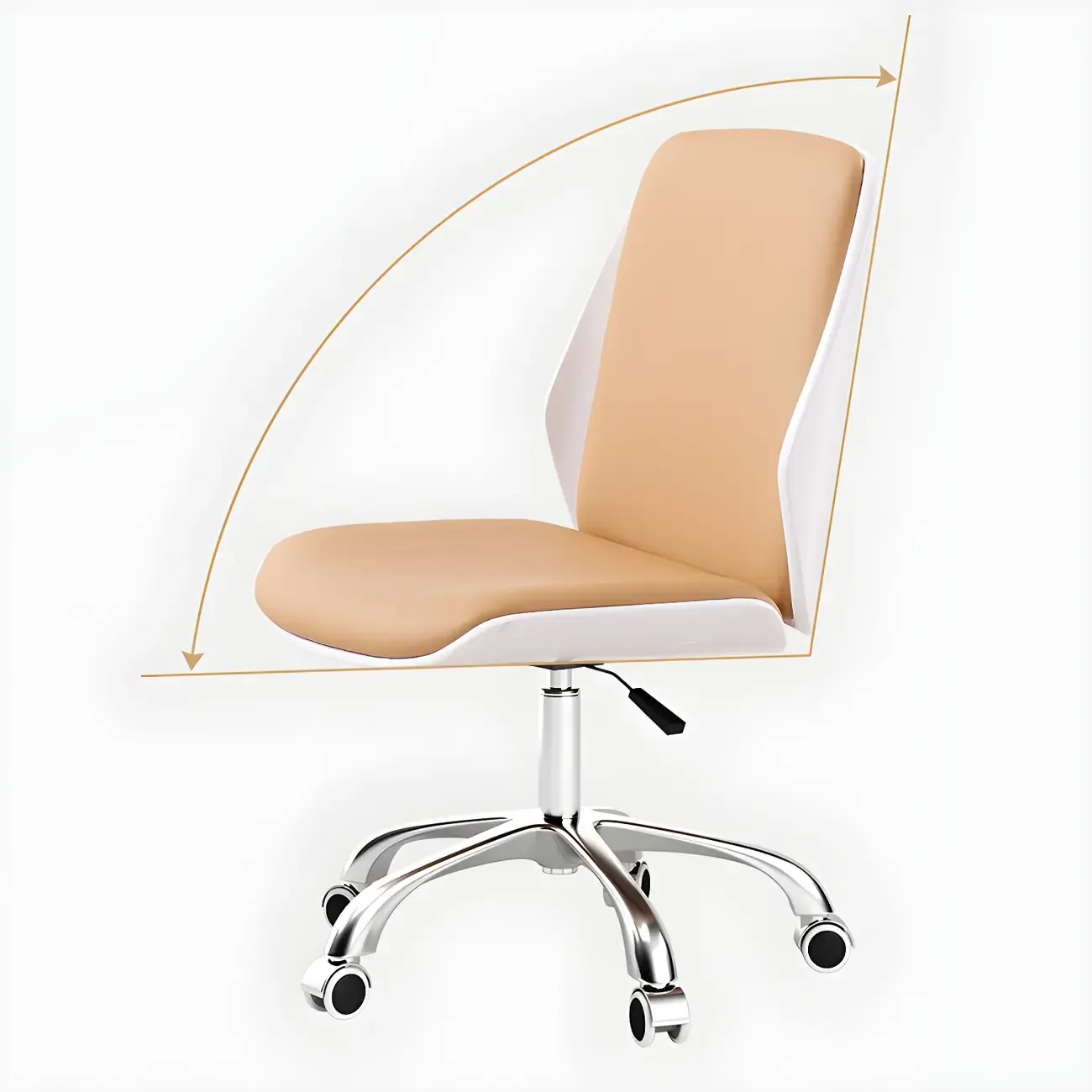 Modern Leather Upholstered Swivel Office Chair