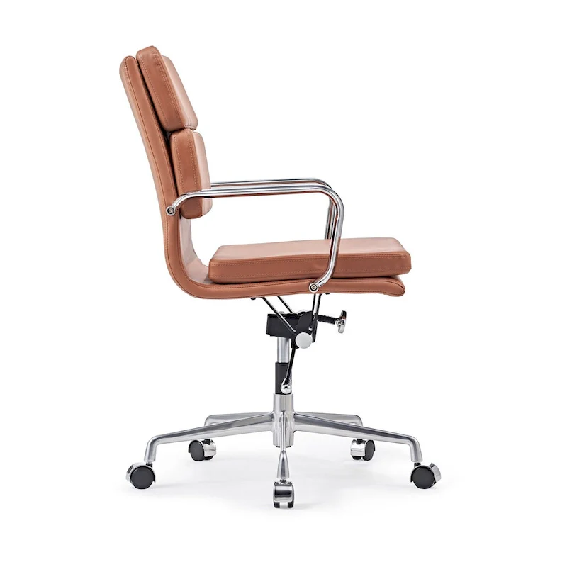 Office Chair PU Leather Adjustable ErgoChair with Thickened Cushion - N/A