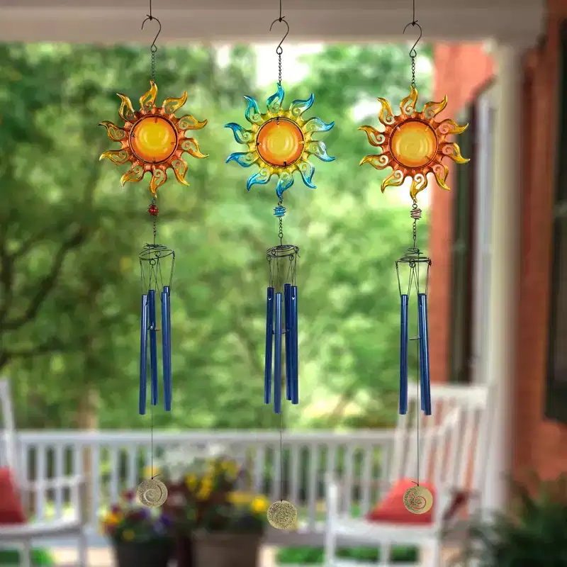 Northlight Shining Suns Outdoor Garden Windchimes - 31.5 - Set of 3