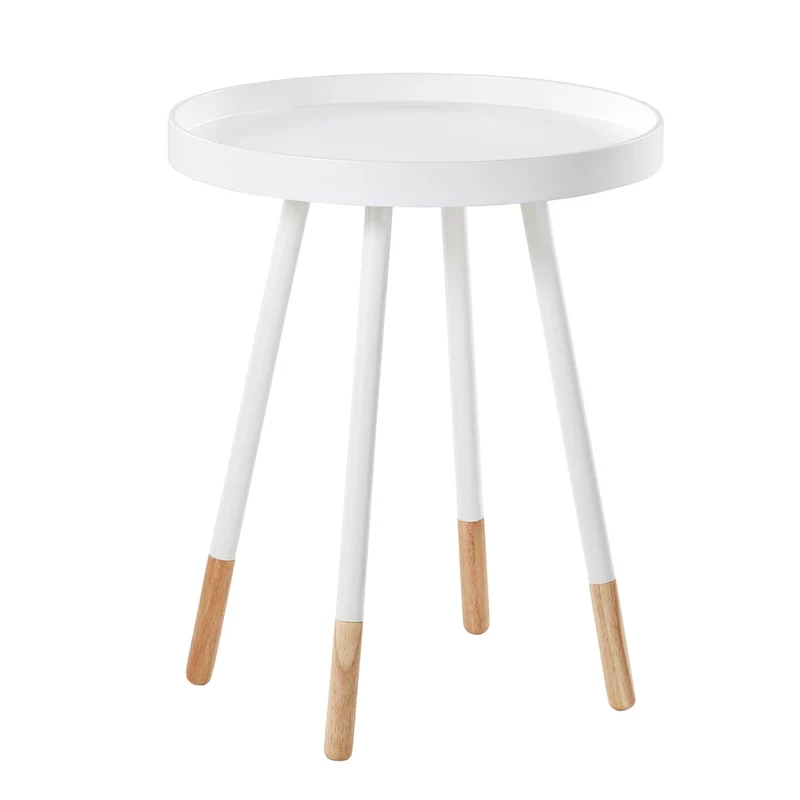 Paint-Dipped Round Tray-Top Side Table