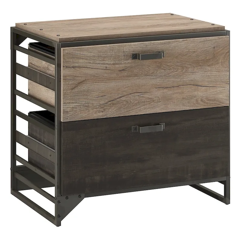 Lateral File Cabinet in Rustic Grey