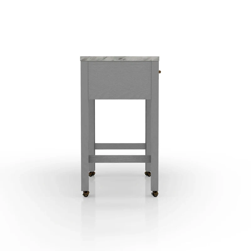 Furniture of America Delware Farmhouse Grey 39-inch Wood Counter Height Dining Table