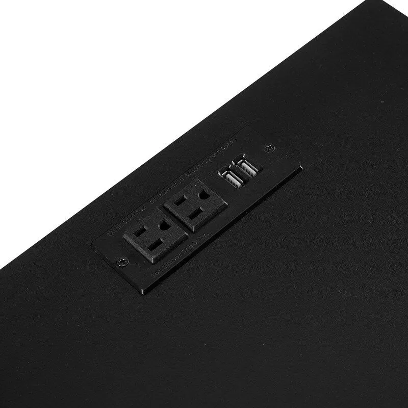 Nightstand with Charging Station End Side Table with Drawer