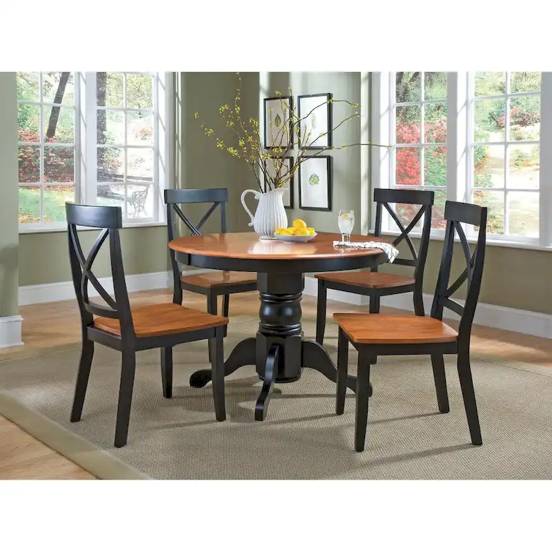 Larken Black and Oak 5-piece Dining Furniture Set
