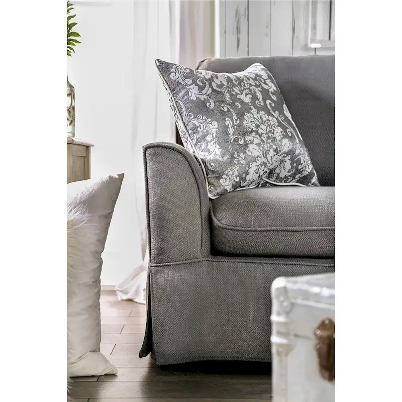 Slipcovered Sofa - Linen-Like Fabric - 3 Seater
