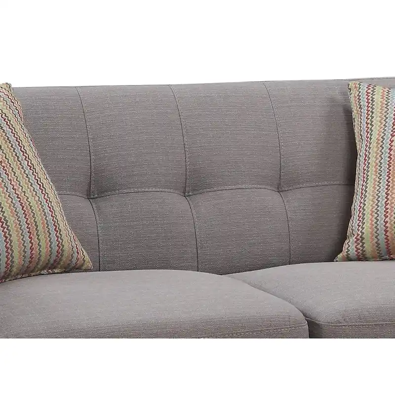 Crystal Grey 3-Piece Living Room Sofa Set