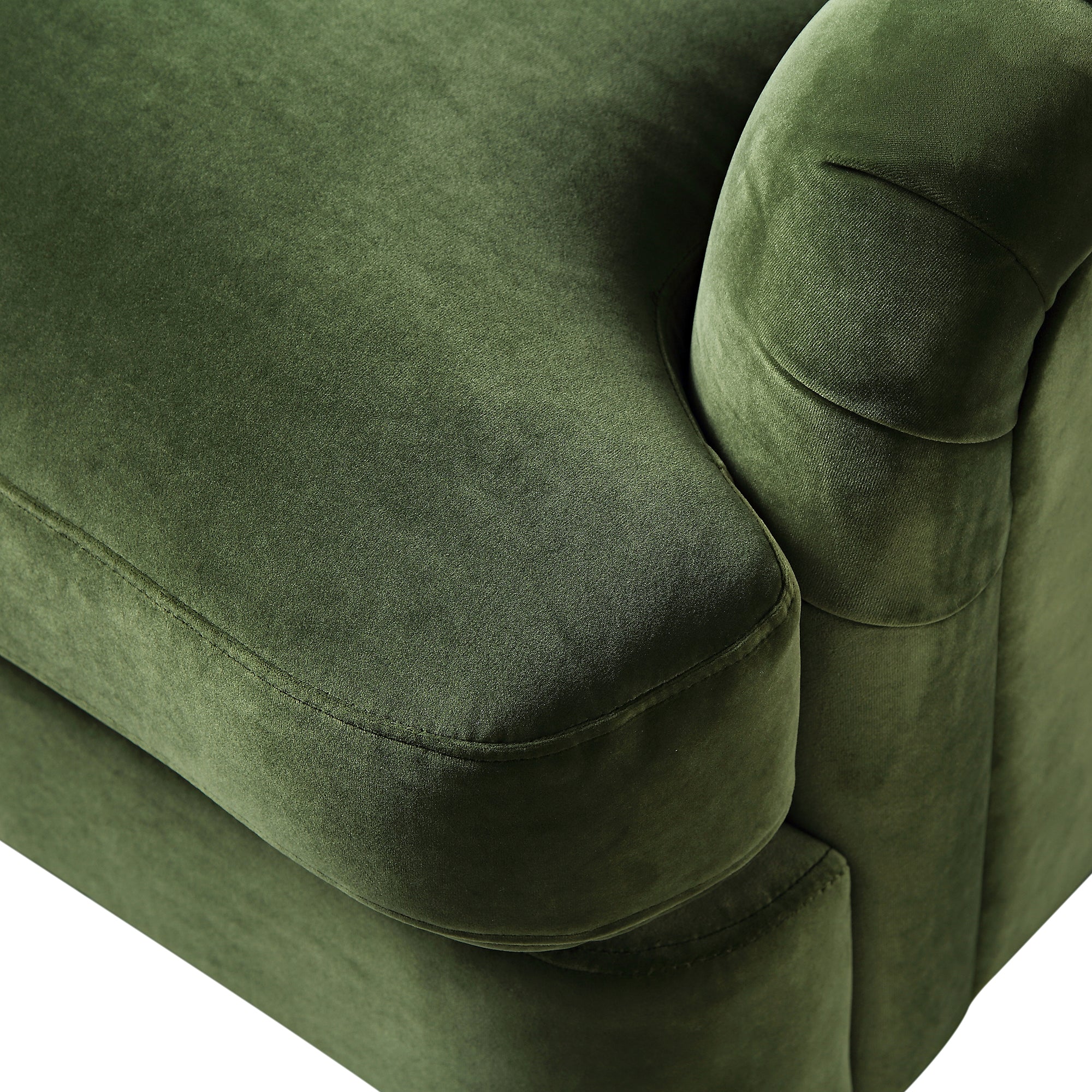 Fern Green Velvet Sofa, 1-Seater