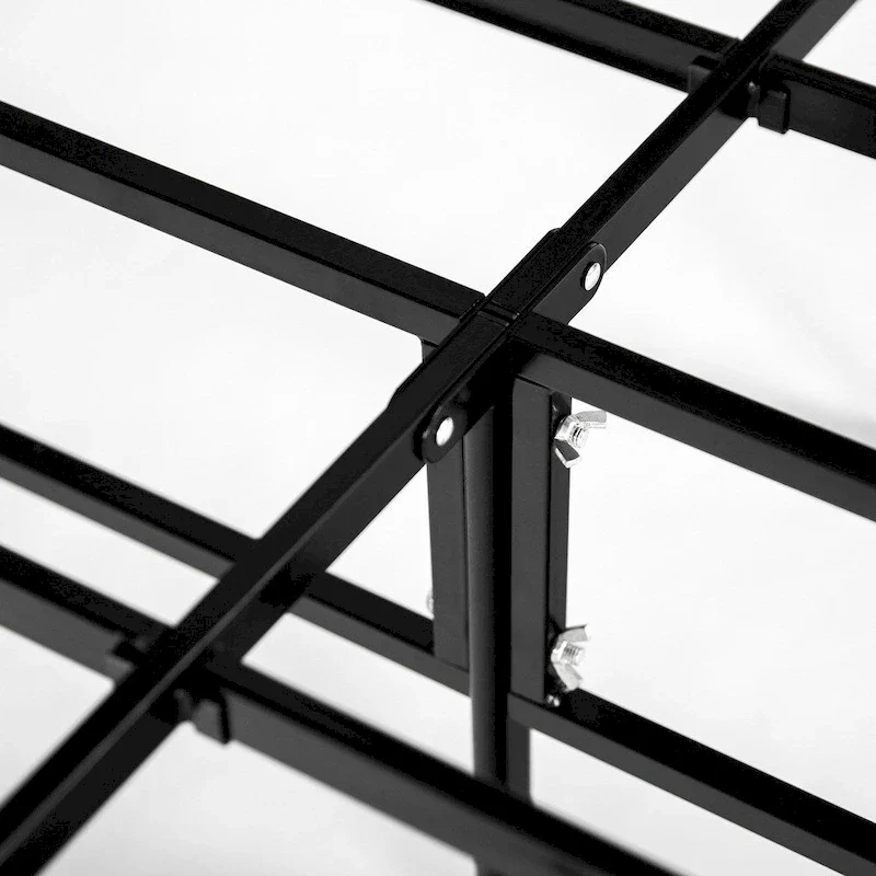 Black Steel Mattress Foundation, No Box Spring Needed, 13